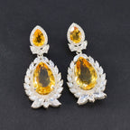 Citrine-Indian-Araya-multiple-Stud-Yellow-Sterling-Silver-Earring
