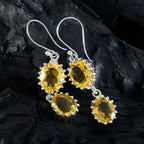 Citrine-American-Laura-Toi-et-Moi-Dangle-Yellow-925-Sterling-Silver-Earring