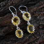 Citrine-American-Laura-Toi-et-Moi-Dangle-Yellow-925-Sterling-Silver-Earring