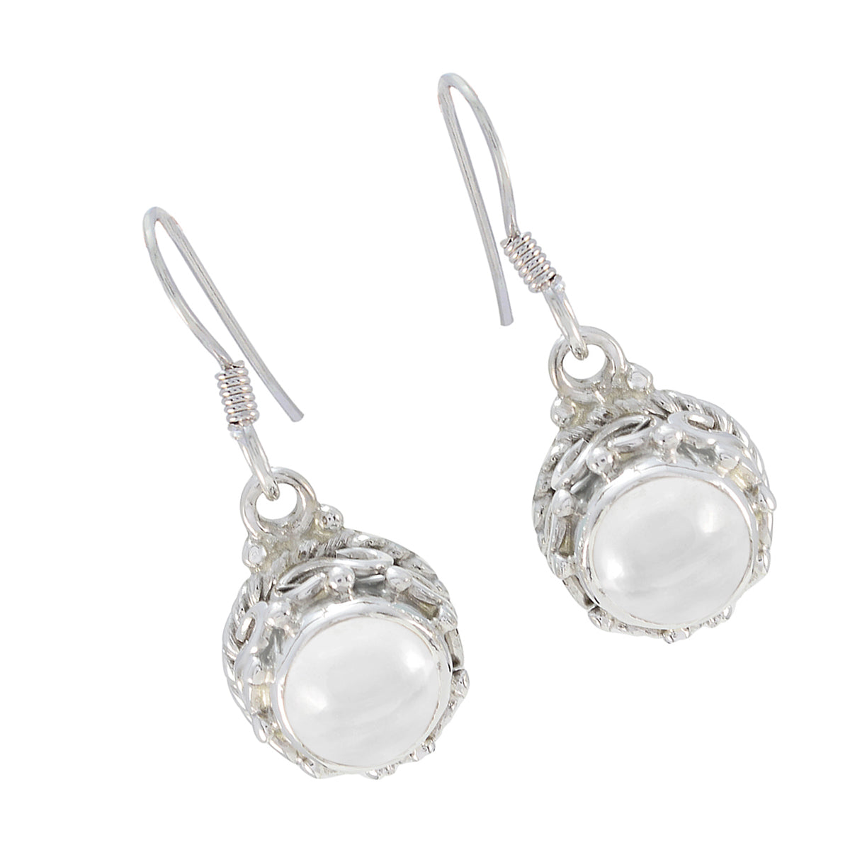 Crystal-Quartz-French-Chen-multiple-Dangle-White-Sterling-Silver-Earring