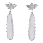 Crystal-Quartz-Indian-Zara-multiple-Stud-White-925-Silver-Earring