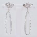 Crystal-Quartz-Indian-Zara-multiple-Stud-White-925-Silver-Earring