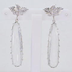 Crystal-Quartz-Indian-Zara-multiple-Stud-White-925-Silver-Earring