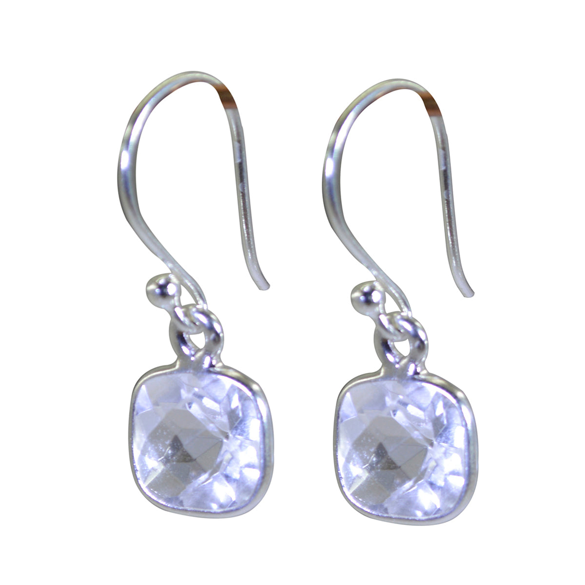 Crystal-Quartz-Moroccan-Hana-multiple-Dangle-White-Silver-Earring Imagen principal del producto