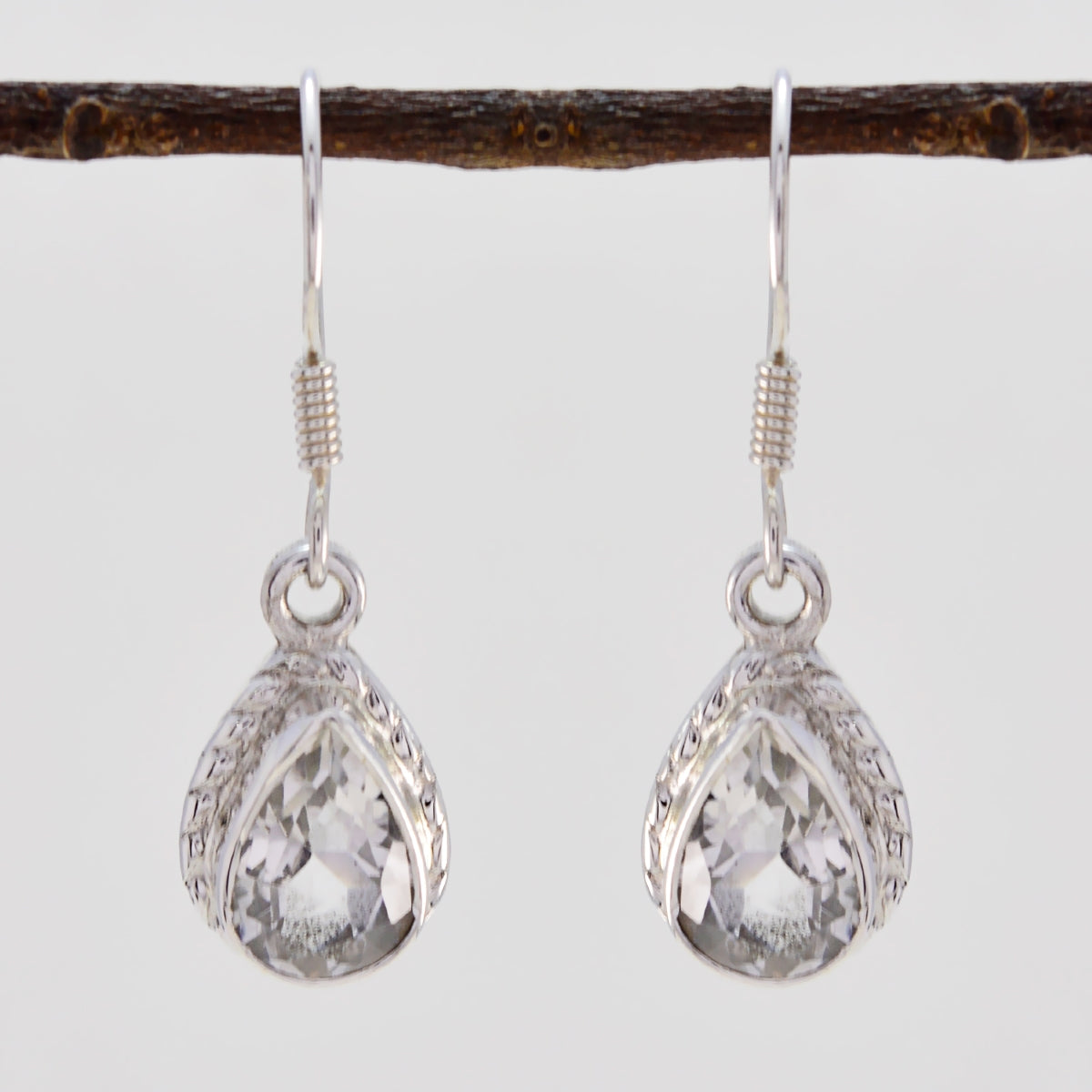 Kristalkwarts Egyptische Haruka meervoudige hanger wit 925 zilveren oorbel Secundaire afbeelding