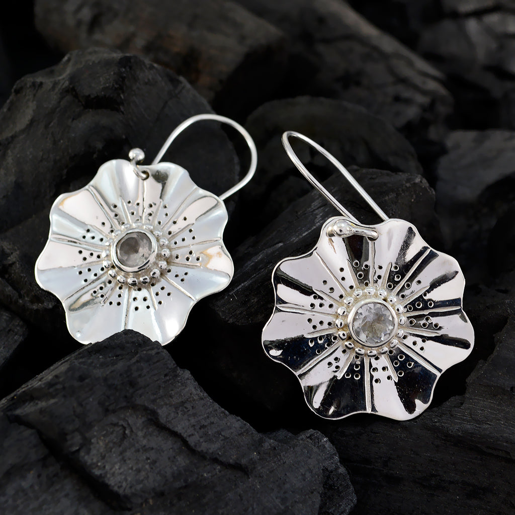 Crystal-Quartz-Latin-American-Agnes-Solitaire-Dangle-White-Sterling-Silver-Earring
