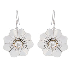 Crystal-Quartz-Latin-American-Agnes-Solitaire-Dangle-White-Sterling-Silver-Earring
