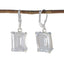 Crystal-Quartz-Middle-Eastern-Jiwoo-Solitaire-Dangle-White-925-Silver-Earring