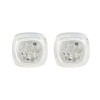 Crystal-Quartz-Mexican-Li-Lee-Solitaire-Stud-White-Silver-Earring