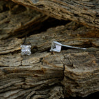Crystal-Quartz-Australian-Ling-Solitaire-Stud-White-925-Sterling-Silver-Earring
