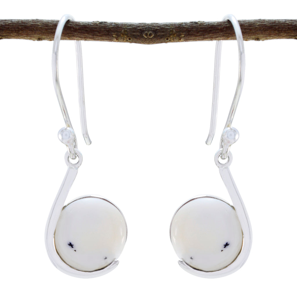 Dendrite-Opal-Spanish-Mei-Solitaire-Dangle-White-92.5-Silver-Earring