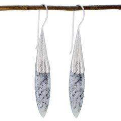 Dendrite-Opal-Spanish-Haruka-Solitaire-Dangle-White-925-Sterling-Silver-Earring