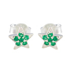 Emerald-CZ-Mexican-Paula-multiple-Stud-Green-Sterling-Silver-Earring