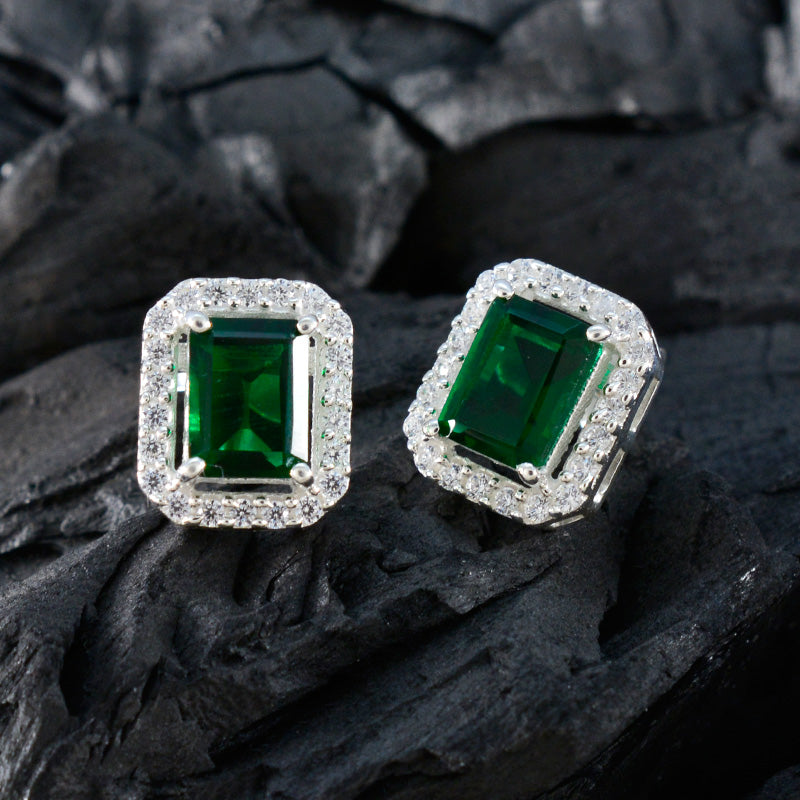 Emerald-CZ-Italian-Mariana-multiple-Stud-Green-925-Sterling-Silver-Earring