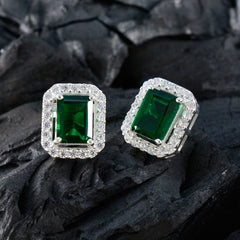 Emerald-CZ-Italian-Mariana-multiple-Stud-Green-925-Sterling-Silver-Earring