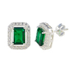 Emerald-CZ-Italian-Mariana-multiple-Stud-Green-925-Sterling-Silver-Earring