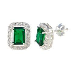 Emerald-CZ-Italian-Mariana-multiple-Stud-Green-925-Sterling-Silver-Earring