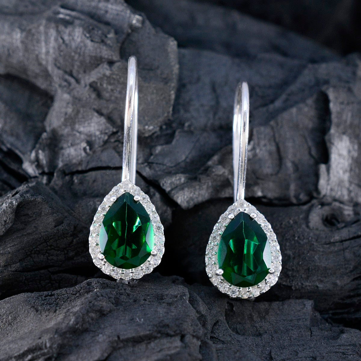 Emerald-CZ-Indian-Ayeesha-multiple-Dangle-Green-92.5-Silver-Earring