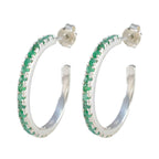 Indian-Emerald-Japanese-Charlotte-multiple-Stud-Green-92.5-Silver-Earring