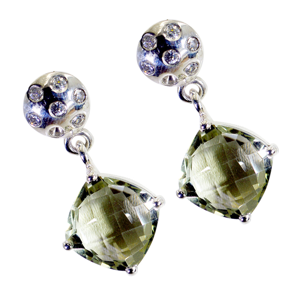 Green-Amethyst-African-Rina-multiple-Stud-Green-925-Sterling-Silver-Earring