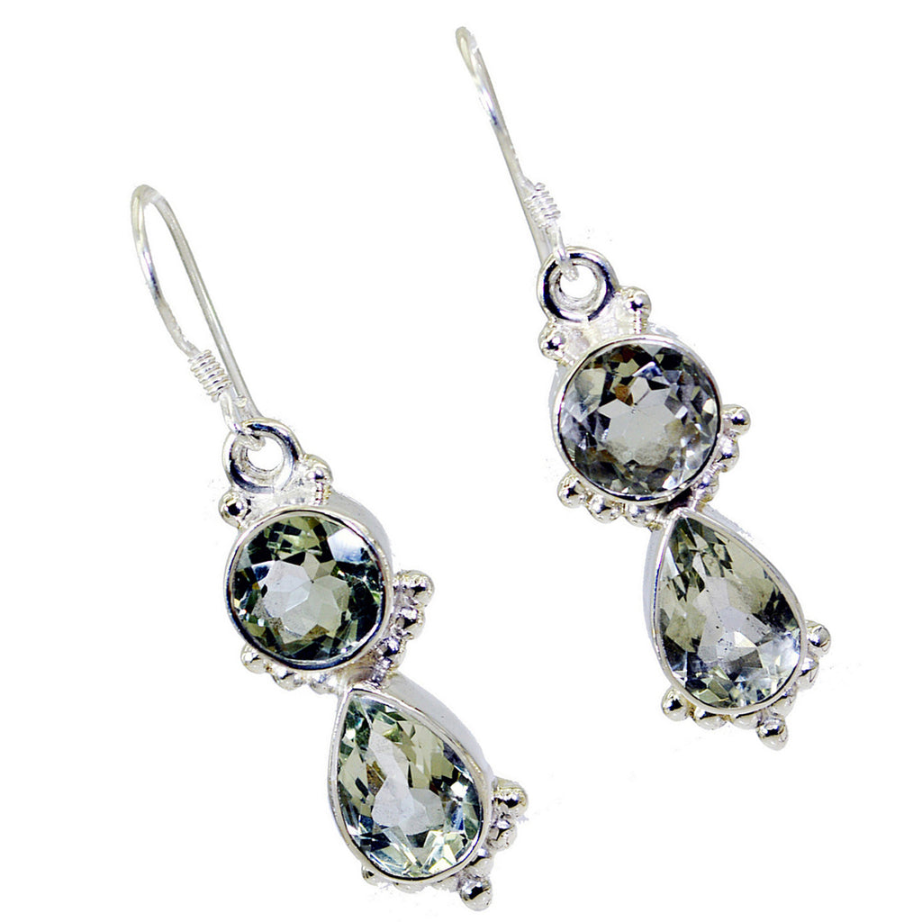 Green-Amethyst-Italian-Yuki-multiple-Dangle-Green-925-Sterling-Silver-Earring