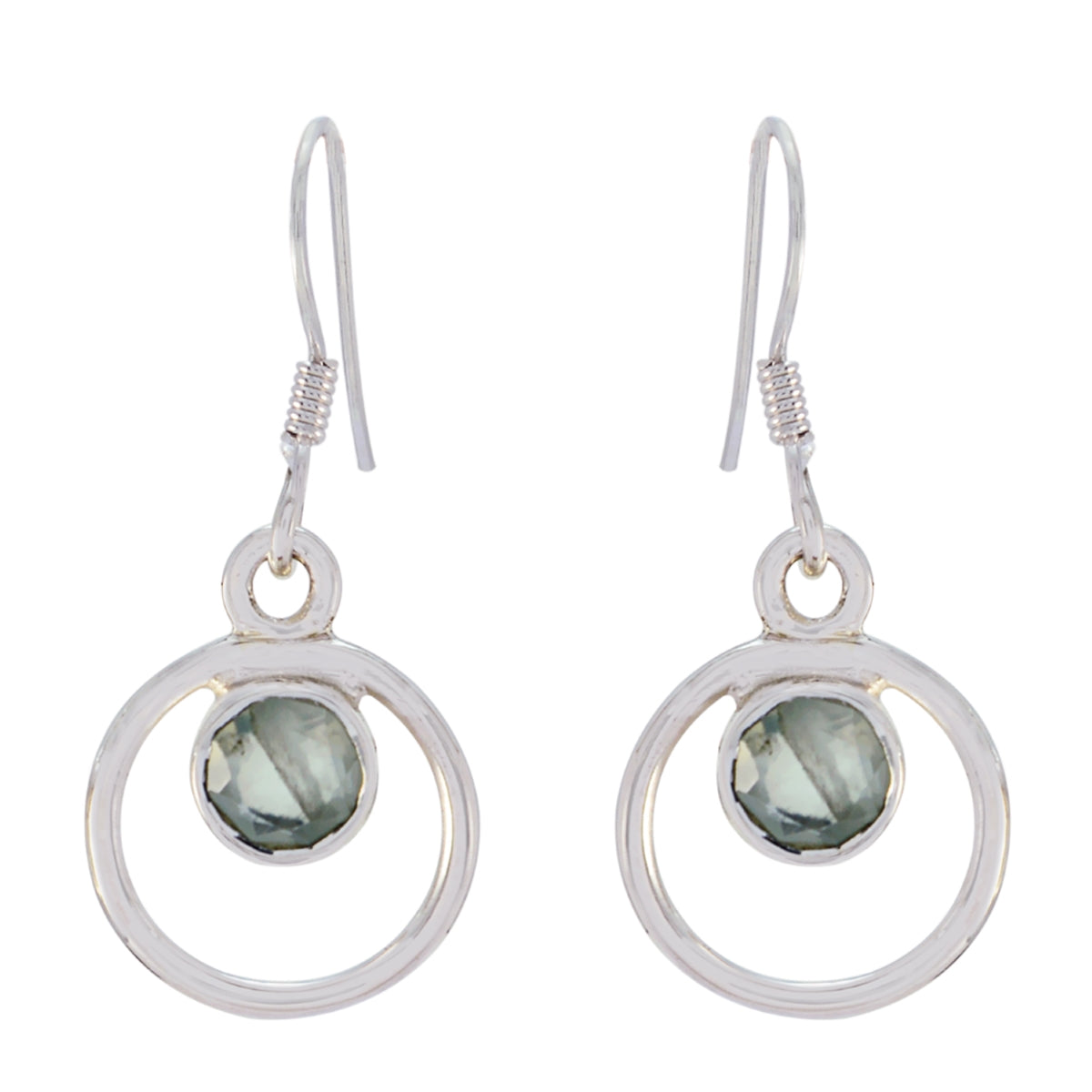 Green-Amethyst-Mexican-Agustina-multiple-Dangle-Green-Silver-Earring Immagine principale del prodotto