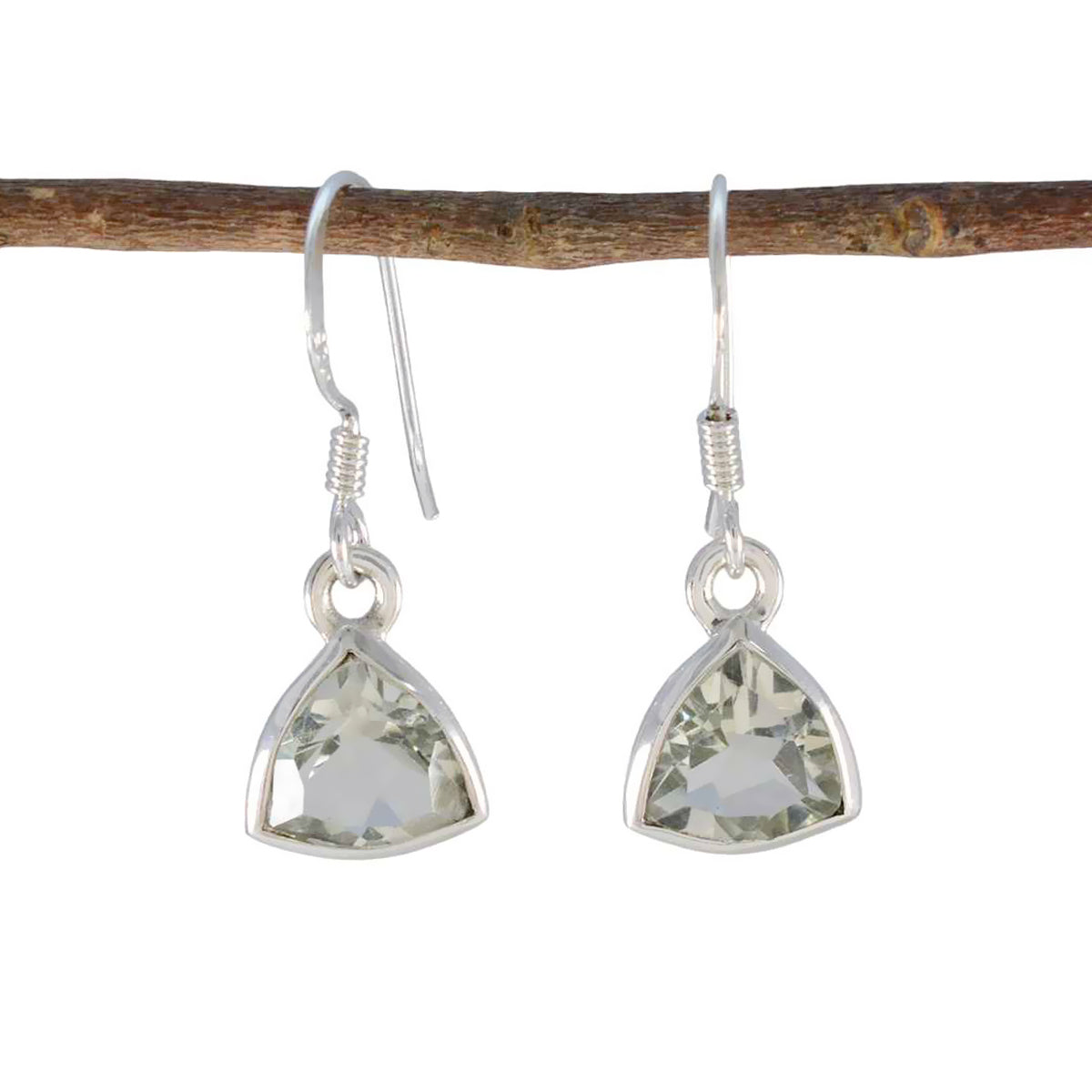 Green-Amethyst-African-Antonia-Solitaire-Dangle-Green-Silver-Earring Imagen principal del producto