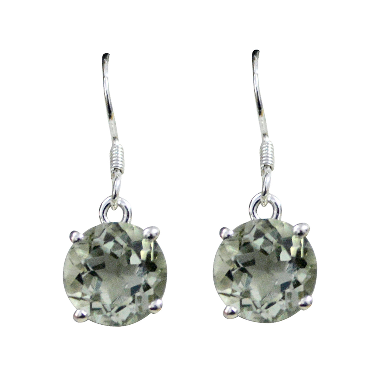 Green-Amethyst-Russian-Bianca-Solitaire-Dangle-Green-925-Silver-Earring Imagen principal del producto