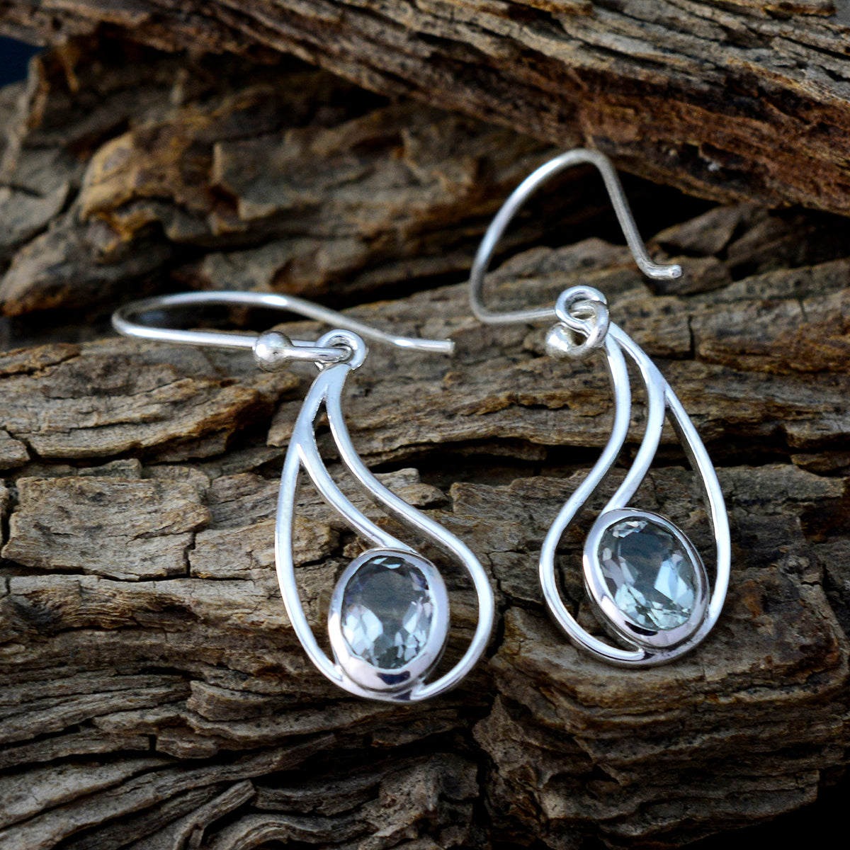 Green-Amethyst-Italian-Constanza-Solitaire-Dangle-Green-925-Sterling-Silver-Earring