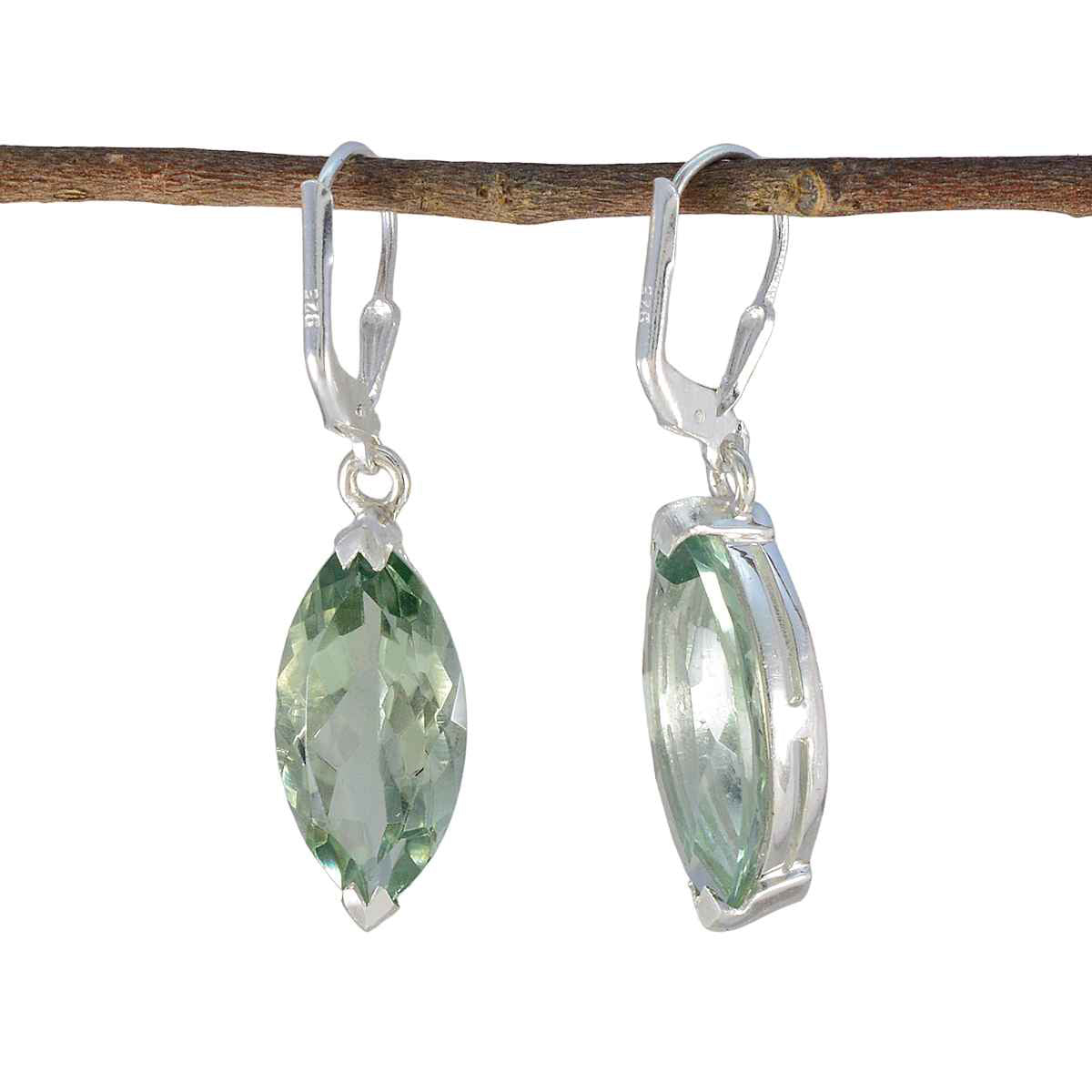 Green-Amethyst-Latin-American-Florencia-Solitaire-Dangle-Green-925-Silver-Earring