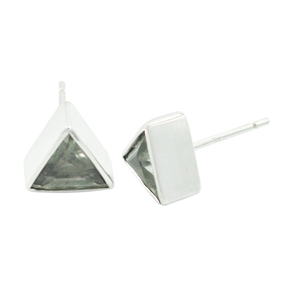 Green-Amethyst-Moroccan-Joaquina-Solitaire-Stud-Green-925-Silver-Earring Huvudsaklig produktbild