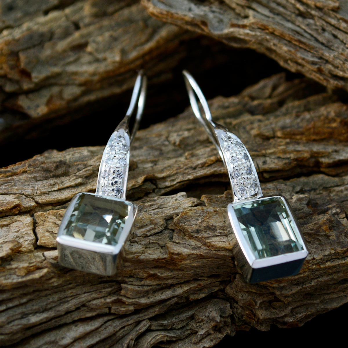 Green-Amethyst-Turkish-Lourdes-multiple-Dangle-Green-92.5-Silver-Earring