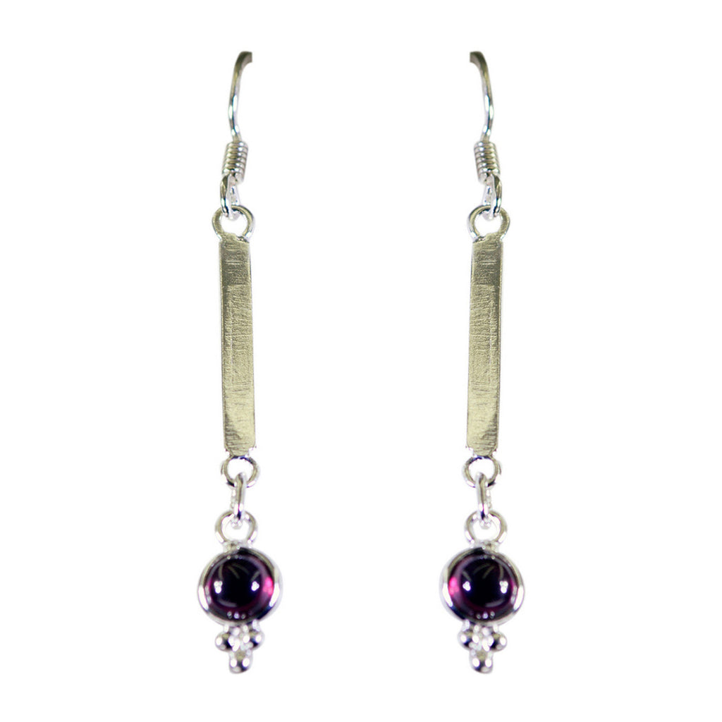 Garnet-French-Marie-multiple-Dangle-Red-925-Silver-Earring