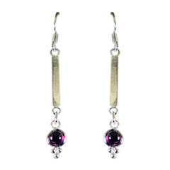 Garnet-French-Marie-multiple-Dangle-Red-925-Silver-Earring