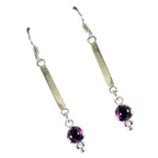 Garnet-French-Marie-multiple-Dangle-Red-925-Silver-Earring