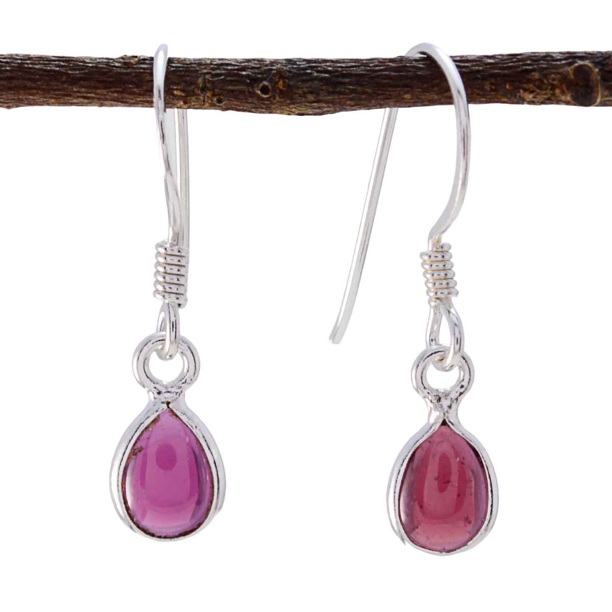 Garnet-Russian-Milagros-multiple-Dangle-Red-Silver-Earring