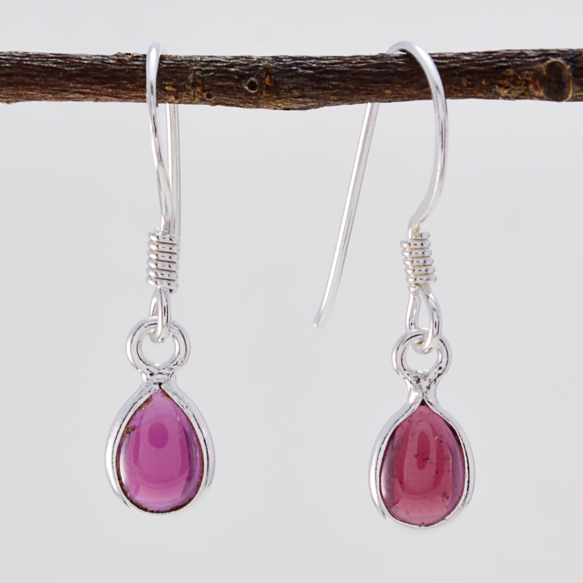 Garnet-Russian-Milagros-multiple-Dangle-Red-Silver-Earring