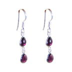 Garnet-Middle-Eastern-Luisa-multiple-Dangle-Red-Silver-Earring