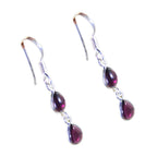 Garnet-Middle-Eastern-Luisa-multiple-Dangle-Red-Silver-Earring