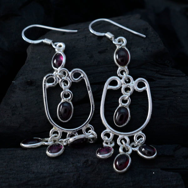 Garnet-Mexican-María-multiple-Dangle-Red-92.5-Silver-Earring