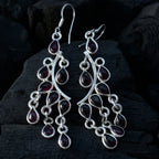 Garnet-Spanish-Micaela-multiple-Dangle-Red-925-Silver-Earring