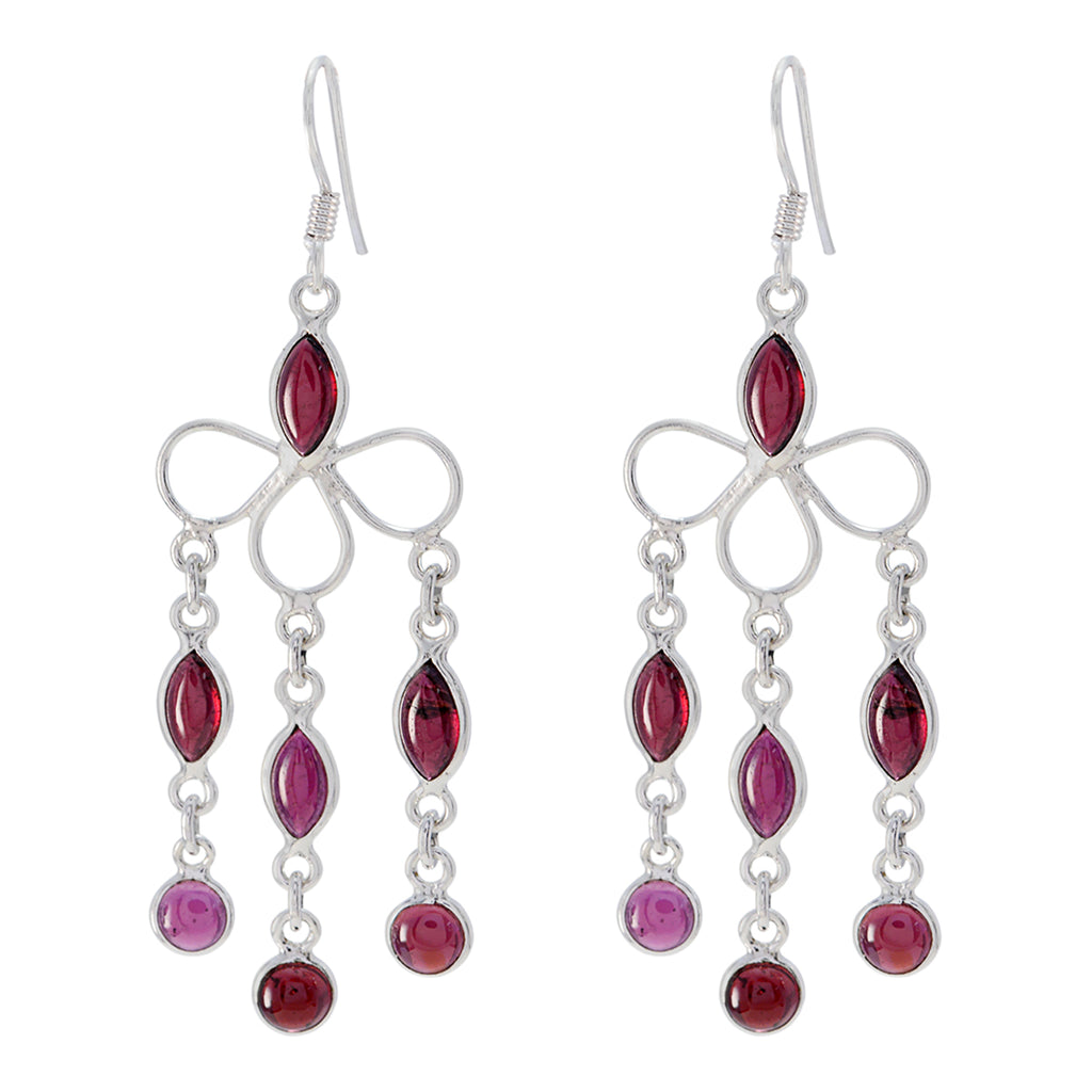 Garnet-French-Natalia-multiple-Dangle-Red-Sterling-Silver-Earring