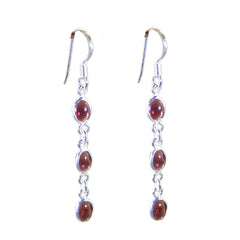 Garnet-African-Noelia-multiple-Dangle-Red-Silver-Earring
