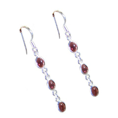 Garnet-African-Noelia-multiple-Dangle-Red-Silver-Earring