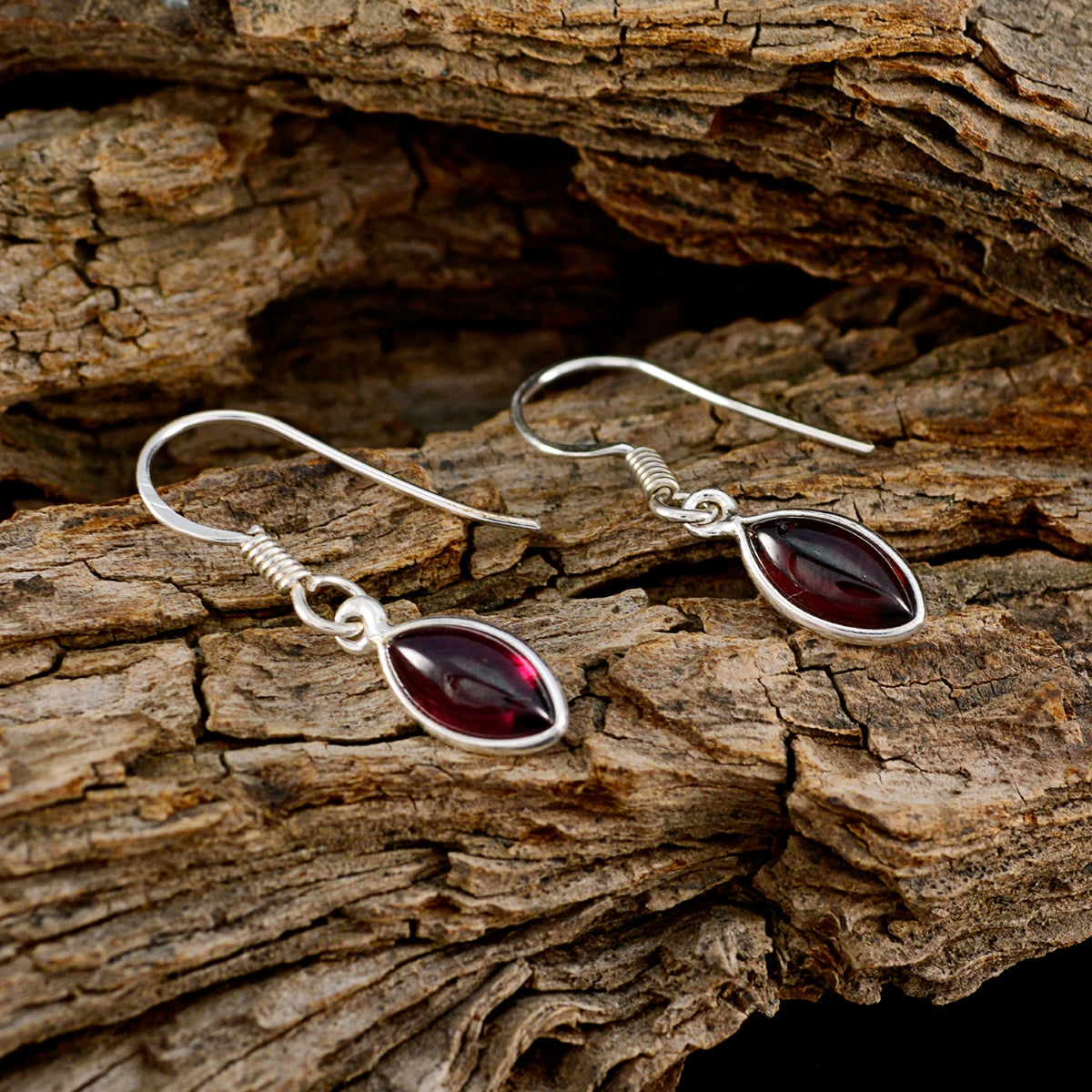 Garnet-Moroccan-Paula-multiple-Dangle-Red-Silver-Earring
