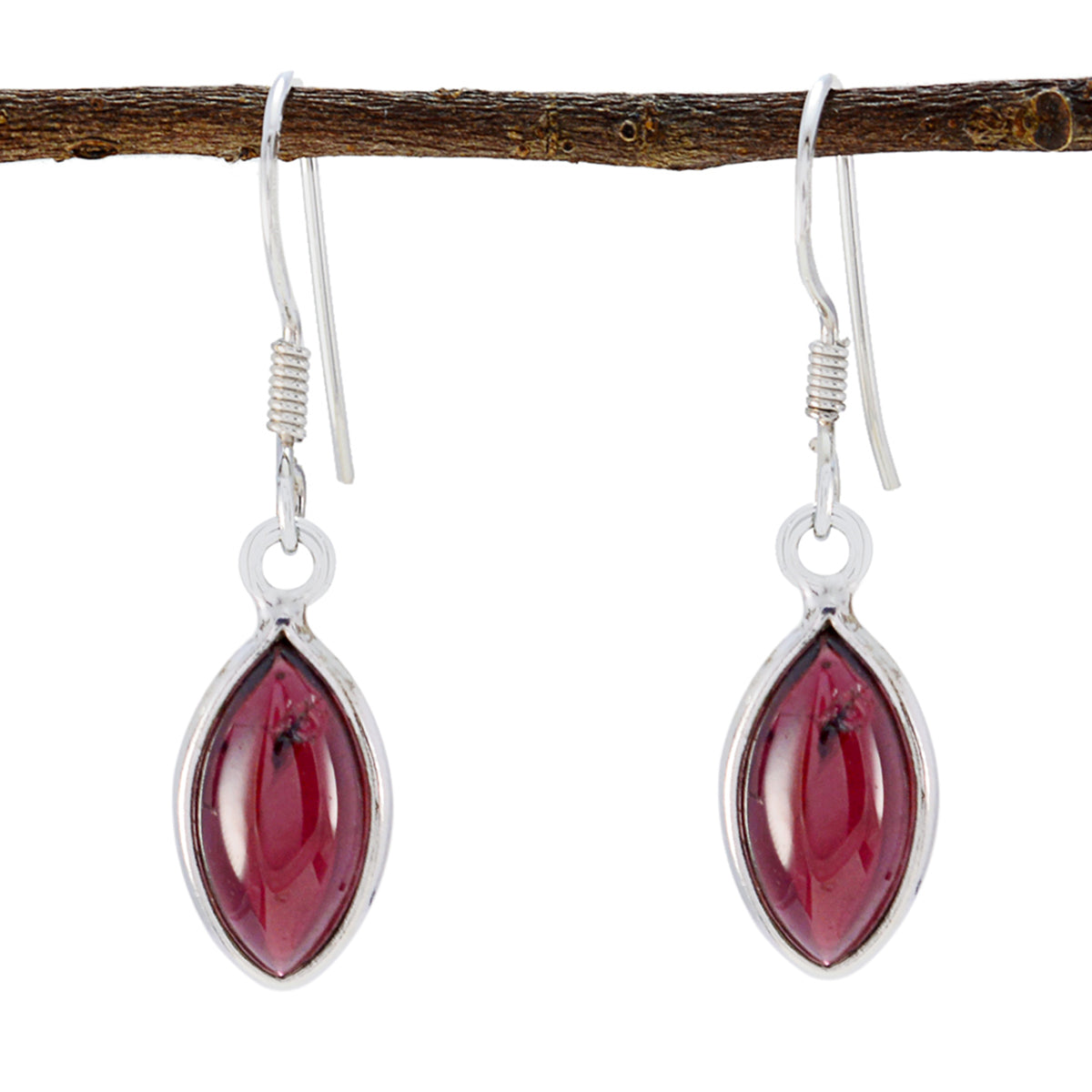 Garnet-Moroccan-Paula-multiple-Dangle-Red-Silver-Earring