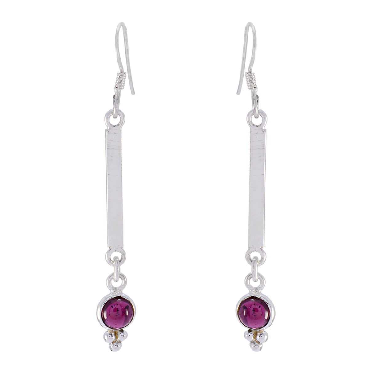 Garnet-Italian-Eliza-multiple-Dangle-Red-925-Sterling-Silver-Earring