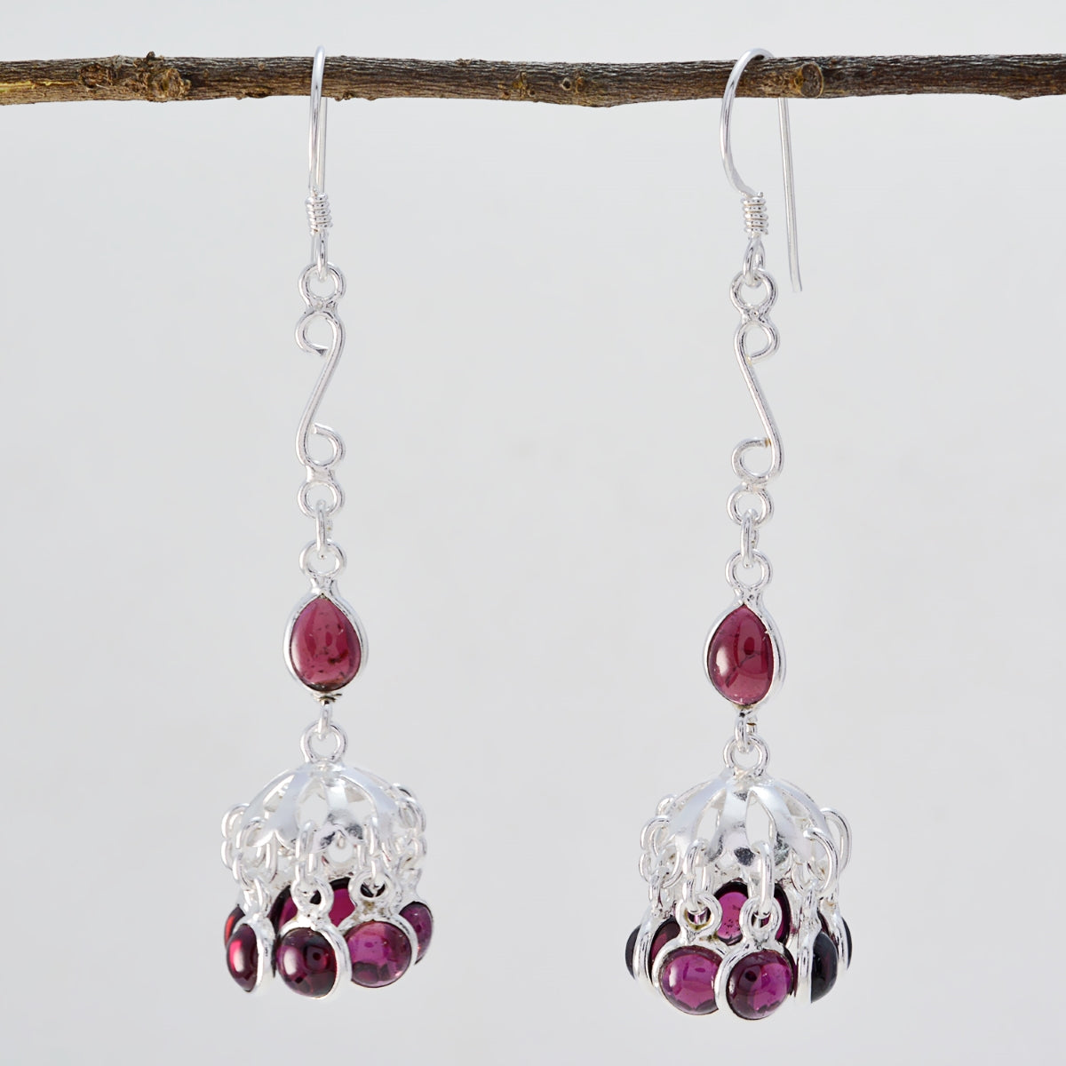 Garnet-Australian-Emilia-multiple-Dangle-Red-925-Silver-Earring