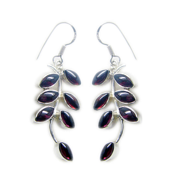 Garnet-Egyptian-Pilar-multiple-Dangle-Red-92.5-Silver-Earring