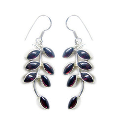 Garnet-Egyptian-Pilar-multiple-Dangle-Red-92.5-Silver-Earring